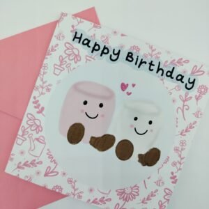 Cute Adorable Marshmallow Happy Birthday Card