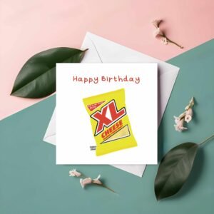 XL Crisps Happy Birthday Card.