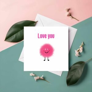 love you fluff card