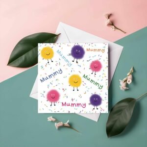 Mummy Fluffy Monster Card