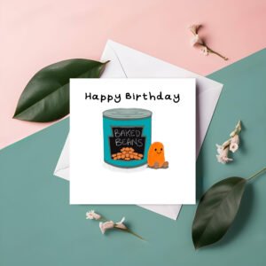 Baked Bean Character with a tin.